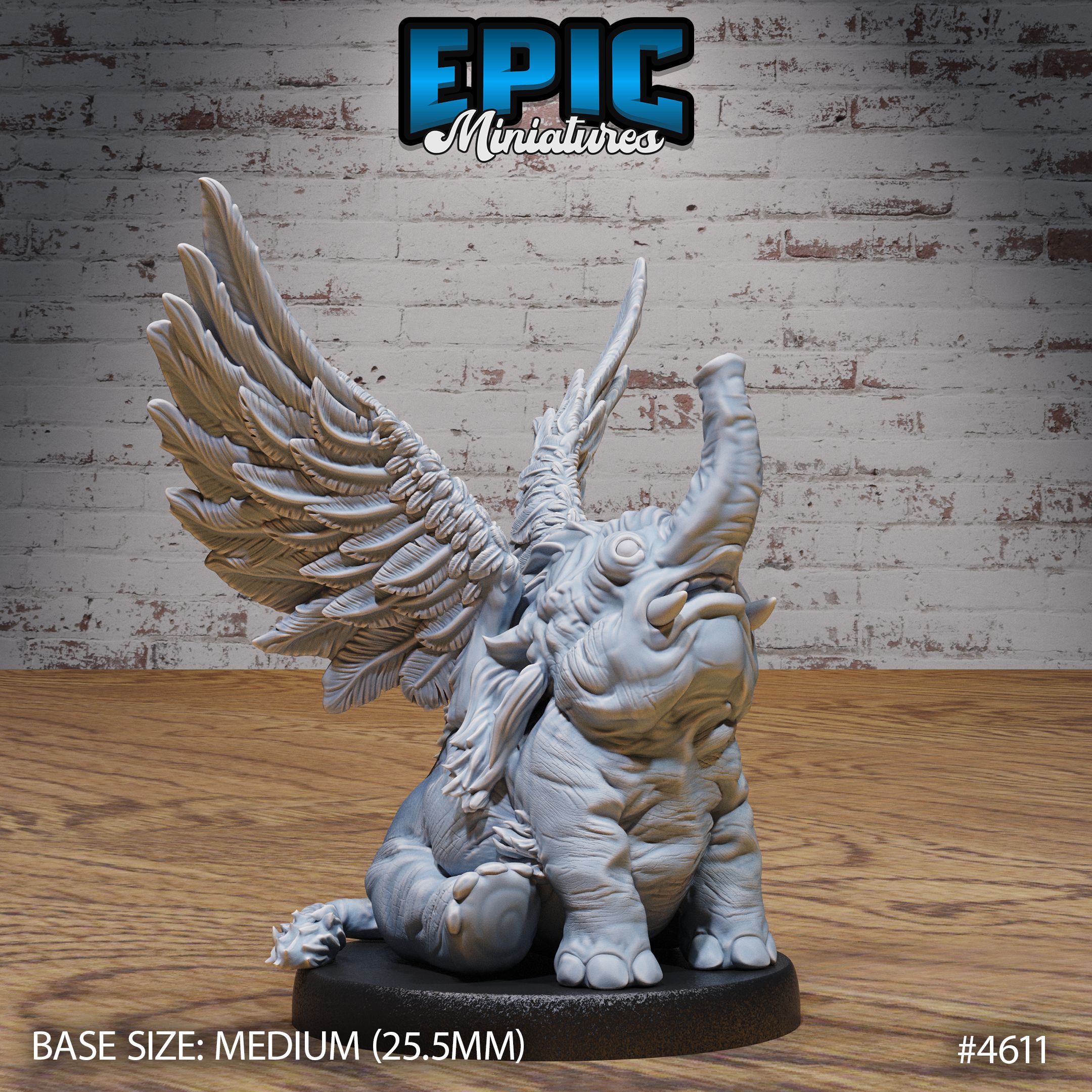 Holyphant Sit / Winged Elephant / Holy Little Flying Animal / Tusked Beast / Tribal Creature / Heavenly Monster / Large Mammalia